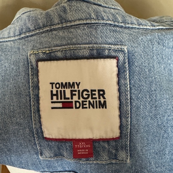 Vintage Rare Tommy Hilfiger Light Blue Jean Men’s Jacket Size XXL/TTG pre-owned. - Picture 8 of 10